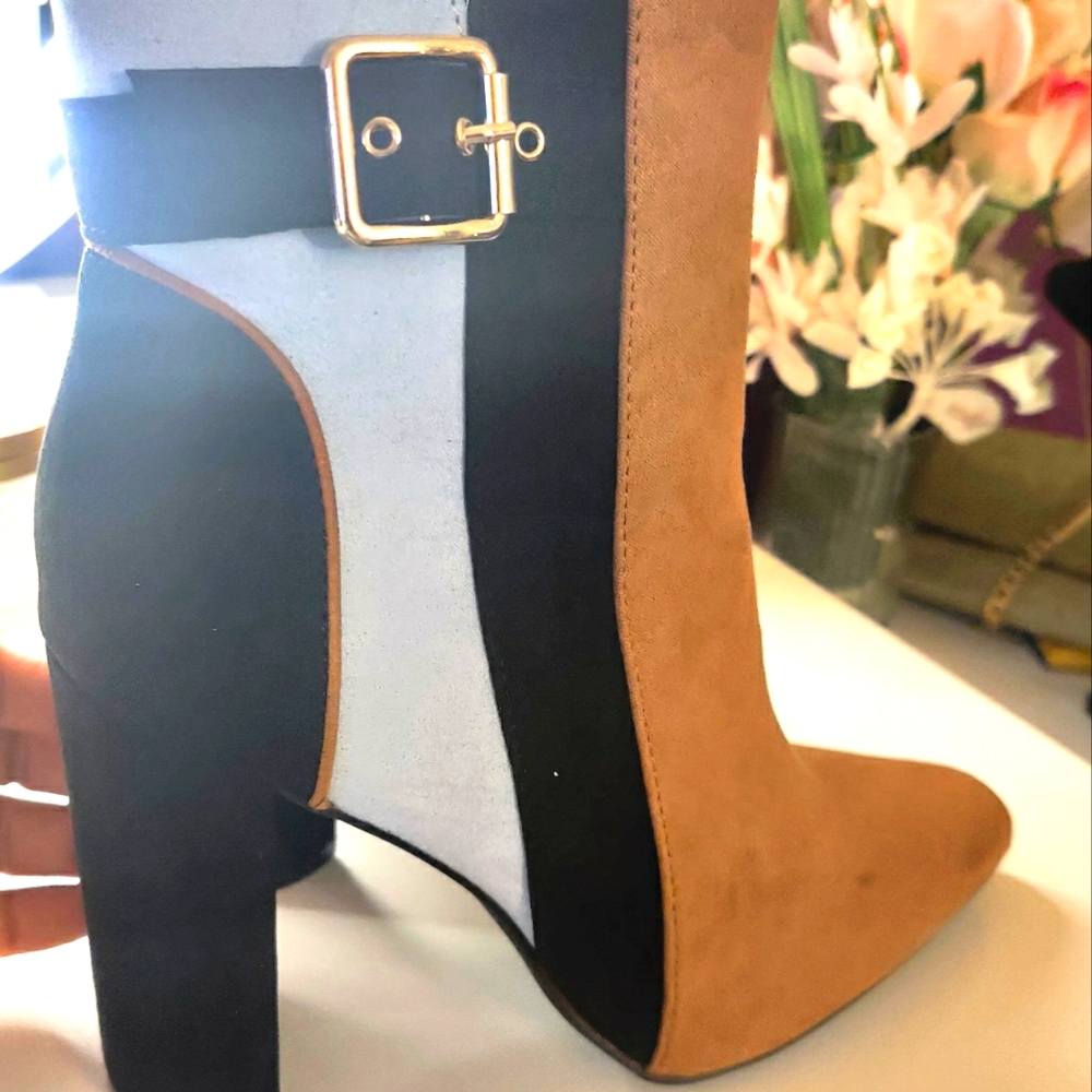 Heeled Faux Suede boots